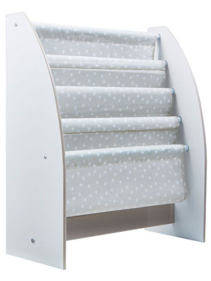 Grey and White Stars Sling Bookcase