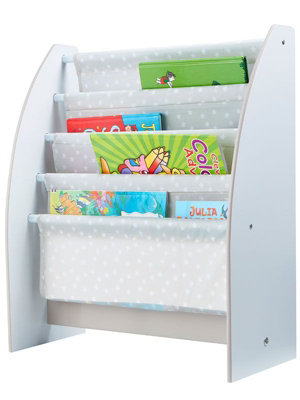 Grey and White Stars Sling Bookcase