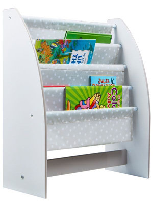 Grey and White Stars Sling Bookcase