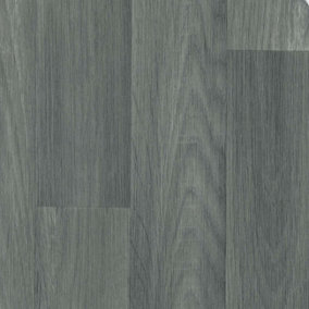 Grey Anti-Slip Wood Effect Vinyl Flooring For DiningRoom LivingRoom Conservatory And Kitchen Use-8m X 2m (16m²)
