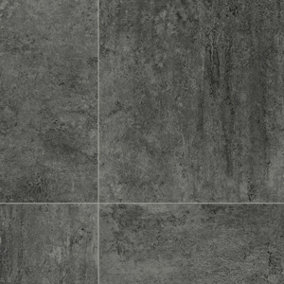 Grey B18582597 Contract Stone Effect Commercial Vinyl Sheet Flooring For Office Shop-1m(3'3") X 3m(9'9")-3m²