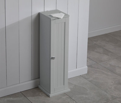 Grey Bathroom Toilet Roll Holder Storage