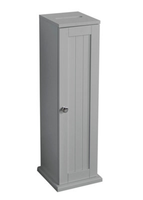 Grey Bathroom Toilet Roll Holder Storage - 4