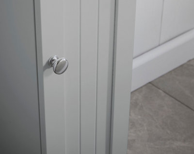 Grey Bathroom Toilet Roll Holder Storage - 6