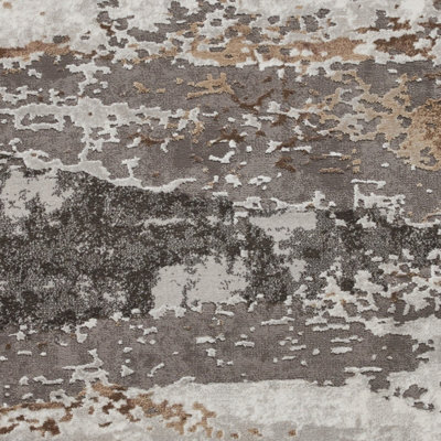 Grey Beige Abstract Modern Easy to clean Rug for Dining Room Bed Room and Living Room-120cm X 170cm