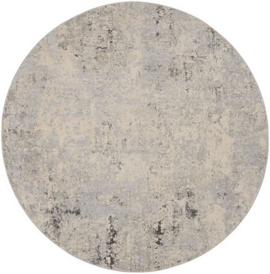 Grey Beige Luxurious Modern Easy to Clean Abstract Rug For Dining Room Bedroom And Living Room-239cm X 239cm - 8