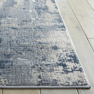 Grey Beige Rug, 10mm Thick Abstract Rug, Luxurious Modern Stain-Resistant Rug for Bedroom, & Dining Room-160cm X 221cm