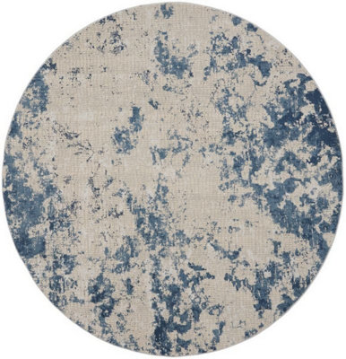 Grey Blue Rug, 10mm Thick Abstract Rug, Stain-Resistant Modern Luxurious Rug for Bedroom, & DiningRoom-120cm X 180cm