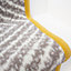 Grey Chevron Ochre Bordered Cut To Measure Stair Carpet Runner 70cm Wide (2ft 3in W x 32 ft L)