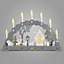 Grey Christmas Candle Arch with Village Scene Christow