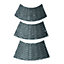 Grey Christmas Tree Skirt Large Diameter, Rattan/Wicker Effect Xmas Tree Base Cover - Large Grey