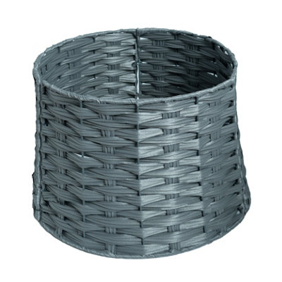 Grey Christmas Tree Skirt, Rattan/Wicker Effect Xmas Tree Base Cover - Small Grey Price Comparisons | Compare The Build