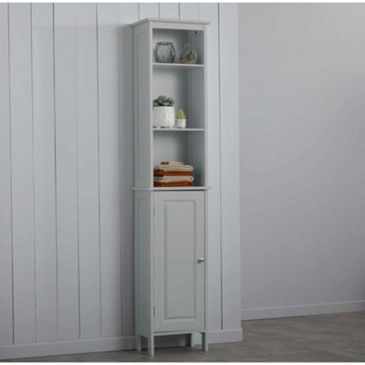Grey Classic Bathroom 6 Tier Tallboy Storage Cabinet Price Comparisons | Compare The Build