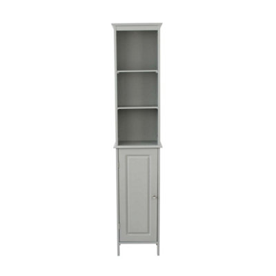 Grey Classic Bathroom 6 Tier Tallboy Storage Cabinet