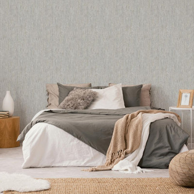 Galerie Loft 2 Light Brown Textured Concrete Effect Wallpaper Roll - View #7