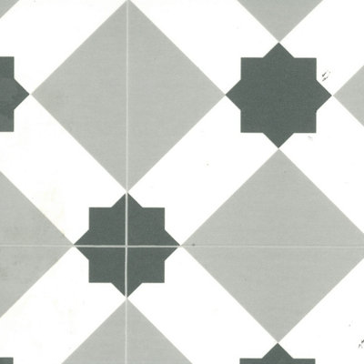 Grey Designer Effect Anti-Slip Vinyl Flooring For LivingRoom DiningRoom Conservatory And Kitchen Use-1m X 2m (2m²)