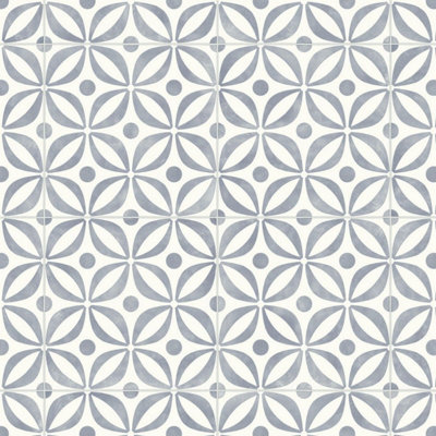 Grey Designer Effect Anti Slip Vinyl Sheet Flooring For Kitchen Bathroom Living Room-1m(3'3") X 3m(9'9")-3m²