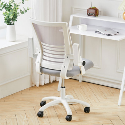 Grey Desk Mesh Swivel Chair Computer Ergonomic Office Chair