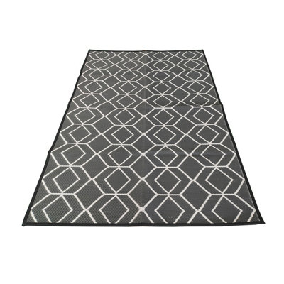 Grey Diamond Lightweight Weatherproof Outdoor Rug 160x230cm - 3