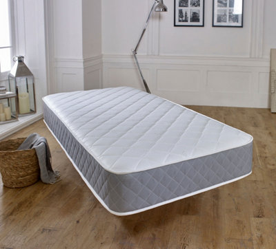 Grey Diamond Spring 18cm Deep Value Mattress 3ft Single 90cm x 190cm
