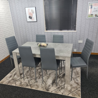 Grey table discount and chairs set