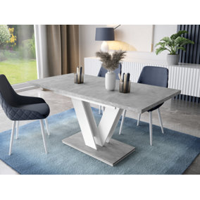 Grey Dining Table Elegant Kitchen Table Small Extending Modern 6 8 Seater  Masy