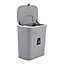 Grey Door Hanging Kitchen Bin Trash Can Rubbish Dustbin Recycling Bin 9 L