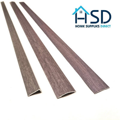 Grey Effect Self-Adhesive Aluminium Ramp Floor Threshold 900mm - Trim ...