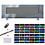 Grey Electric Fire Wall Mounted Wall Inset or Freestanding Fireplace 12 Flame Colors with Remote Control 72 Inch