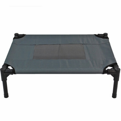 Grey Elevated Mesh Pet Bed With Canopy Small - 5