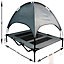 Grey Elevated Mesh Pet Bed With Canopy XL