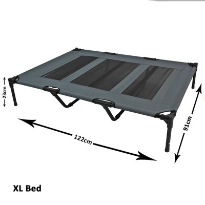 Grey Elevated Mesh Pet Bed XLarge