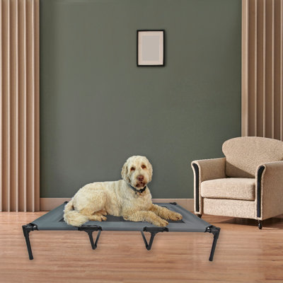 Grey Elevated Mesh Pet Bed XLarge