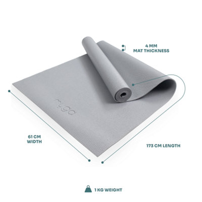Grey Entry-Level Yoga Mat for Beginner Workouts