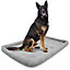 Grey Faux Fur Dog Bed - Extra Large