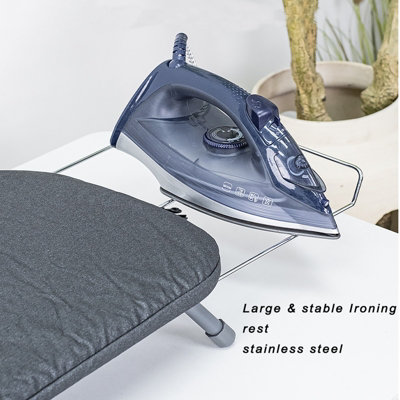 Tabletop Ironing Board - Collapsible Small Ironing Board With Folding Legs For Countertops & Small Spaces (Gray, 24"x15")
