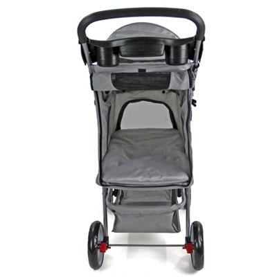 Grey Folding Pushchair Pet Stroller