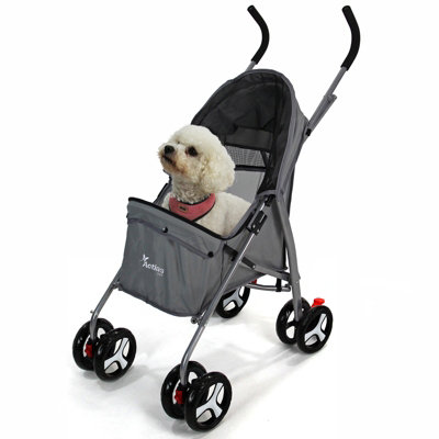 Grey Folding Pushchair Pet Stroller
