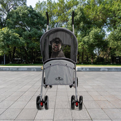 Grey Folding Pushchair Pet Stroller DIY at B Q