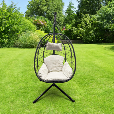 Egg chair metal sale