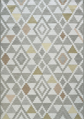 Grey Geometric Outdoor Rug, Geometric Stain-Resistant Rug For Patio, Garden, Deck, 5mm Modern Outdoor Rug-200cm X 290cm