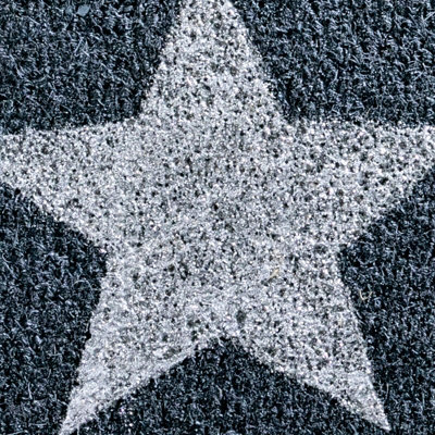 Grey Glitter Star Doormat - Regular 60x40cm - 4