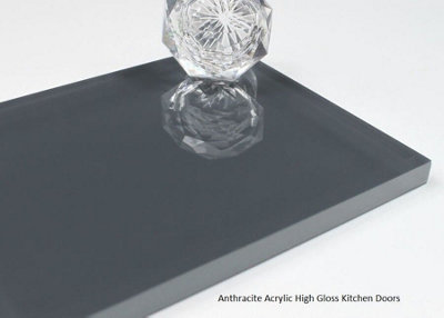 Grey Gloss Kitchen 6 Unit Legs Soft Close Cabinets High Acrylic Finish 2.4m Luxe
