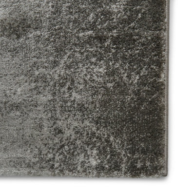 Grey Gold Abstract Modern Easy to clean Rug for Bedroom & Living Room-160cm X 220cm
