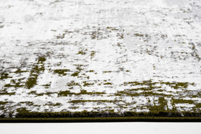 Grey Green Distressed Pattern Rug Soft Carpet For Living Room Bedroom ...