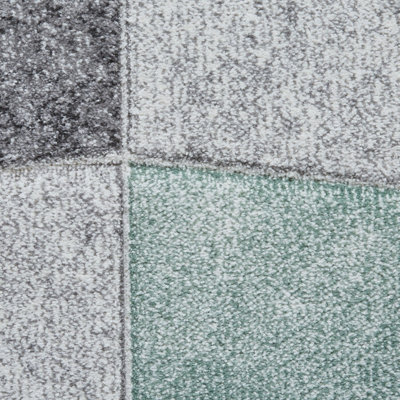Grey/Green Rug, Geometric Rug, Modern Rug, Grey/Green Rug for Bedroom, Living Room, & Dining Room-120cm X 170cm
