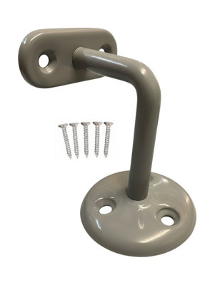 Grey Handrail Bracket Wall Mounted Heavy Duty Metal Stair Rail Support ...