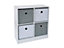 Grey Hearts & Grey 4 Cube Storage Unit