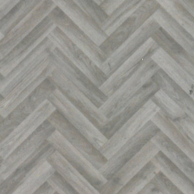 Grey Herringbone Pattern Wood Effect  Vinyl Flooring For DiningRoom  Hallways And Kitchen Use-2m X 4m (8m²)