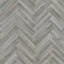 Grey Herringbone Pattern Wood Effect  Vinyl Flooring For DiningRoom  Hallways And Kitchen Use-5m X 3m (15m²)